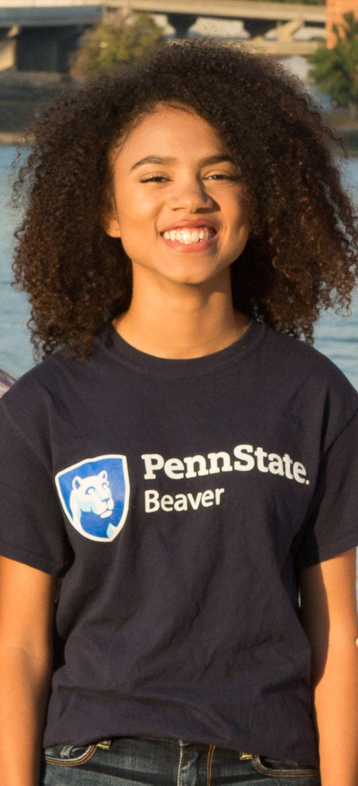 photo of girl in penn state t-shirt